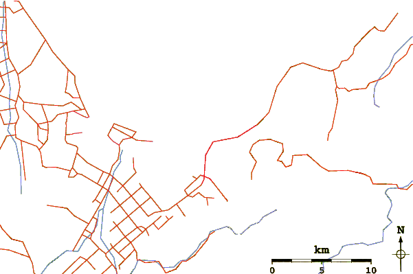 Carreteras y ríos cerca de Tahunanui Beach