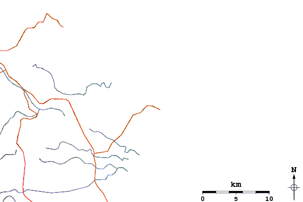 Carreteras y ríos cerca de Taronui Bay-Bombora