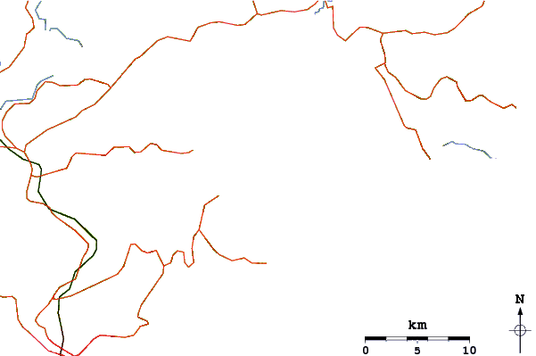 Carreteras y ríos cerca de Tat Mun Island