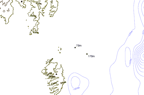 Costa alrededor de Tuahuru Reefs