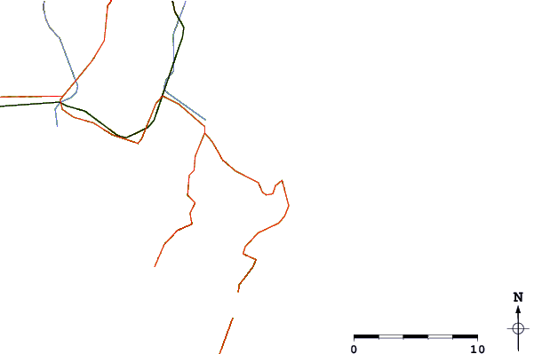 Carreteras y ríos cerca de Tuahuru Reefs