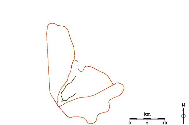 Carreteras y ríos cerca de Tent Bay Right