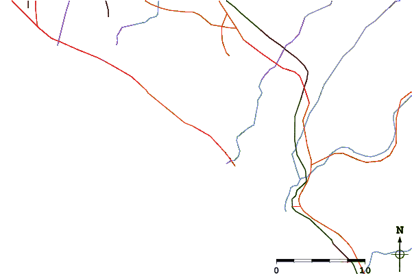 Carreteras y ríos cerca de Thaila