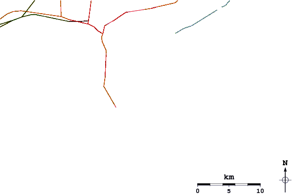 Carreteras y ríos cerca de The Washout