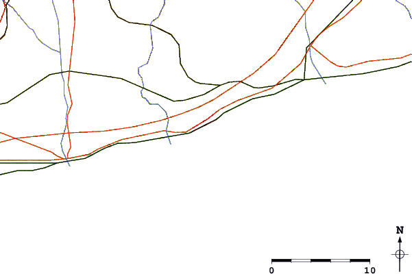 Carreteras y ríos cerca de Torre Bank