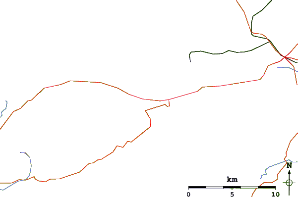 Carreteras y ríos cerca de Tralee Bay