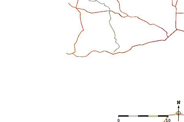 Carreteras y ríos cerca de Trez Hir