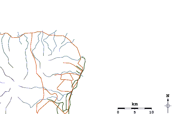 Carreteras y ríos cerca de Unreals