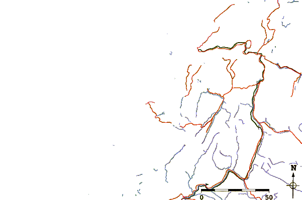 Carreteras y ríos cerca de Monumentet