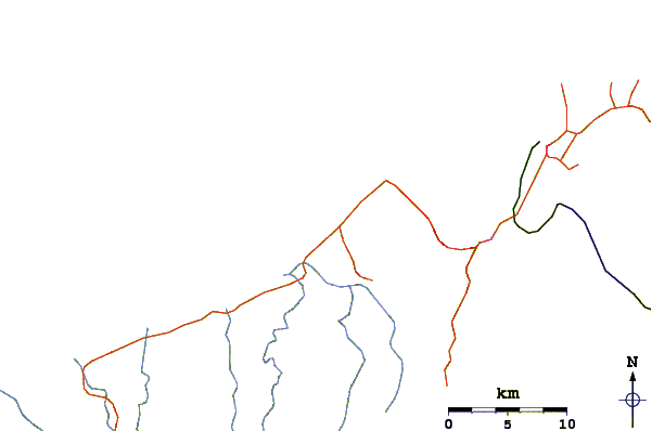 Carreteras y ríos cerca de V-Land