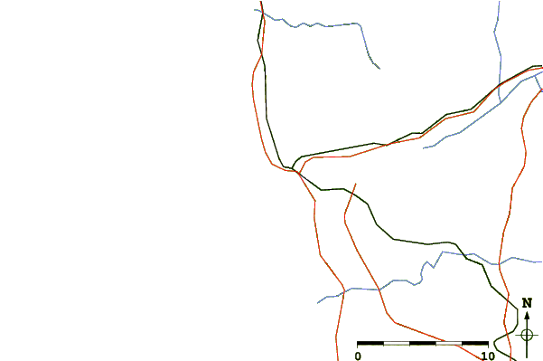 Carreteras y ríos cerca de Viana do Castelo