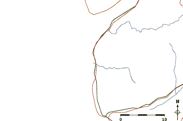 Carreteras y ríos cerca de Vila Praia de Ancora
