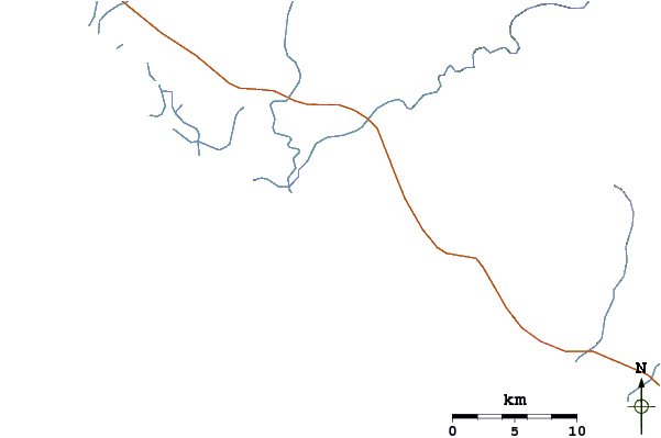 Carreteras y ríos cerca de Villa Bonita