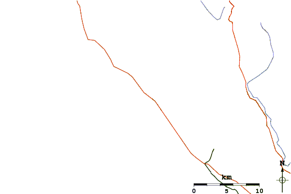Carreteras y ríos cerca de Waddell Creek