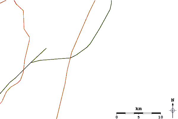 Carreteras y ríos cerca de Wells Jetties