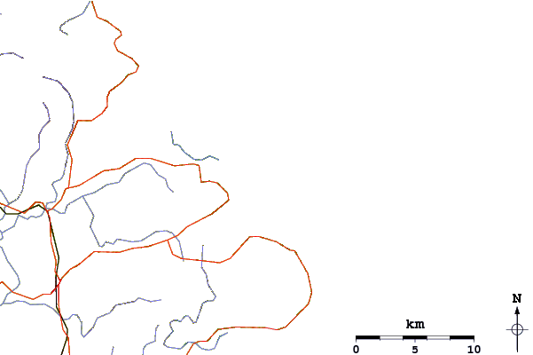 Carreteras y ríos cerca de Whananaki bar