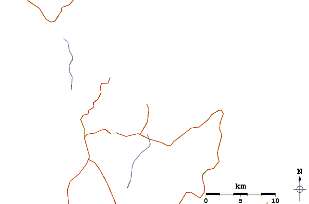 Carreteras y ríos cerca de Whangapoua
