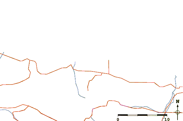 Carreteras y ríos cerca de Whiskey Creek