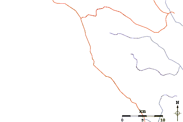 Carreteras y ríos cerca de Willow Creek