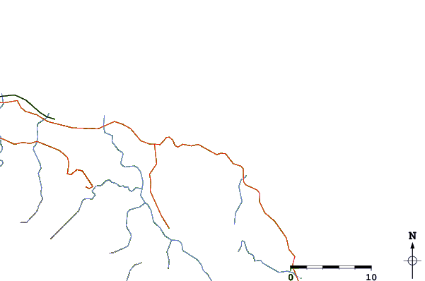 Carreteras y ríos cerca de Winnifred Beach