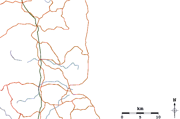 Carreteras y ríos cerca de Yaroomba Beach