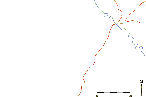 Carreteras y ríos cerca de Zambujeira do Mar