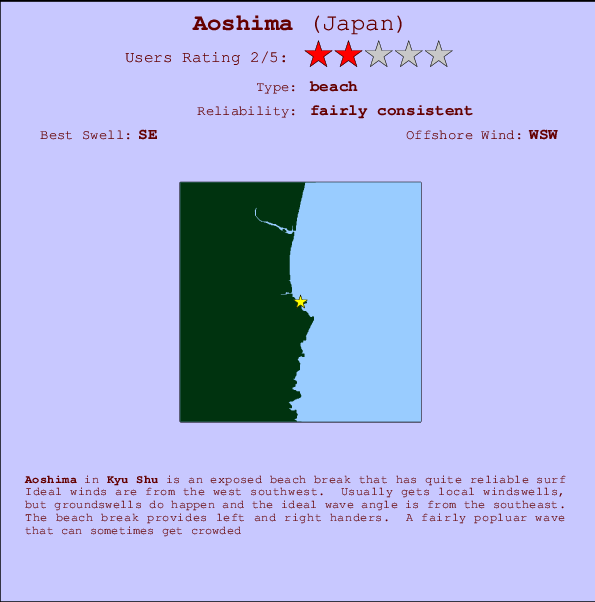 Aoshima mapa de ubicación e información del spot