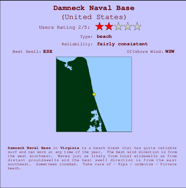 Damneck Naval Base mapa de ubicación e información del spot