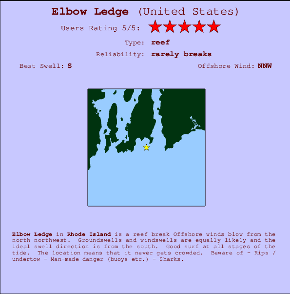 Elbow Ledge mapa de ubicación e información del spot