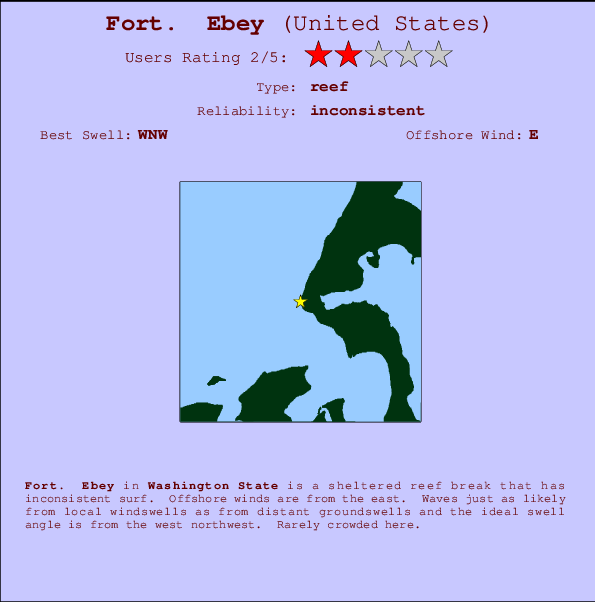 Fort. Ebey mapa de ubicación e información del spot