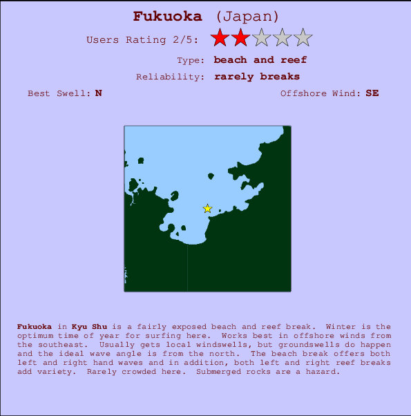 Fukuoka mapa de ubicación e información del spot