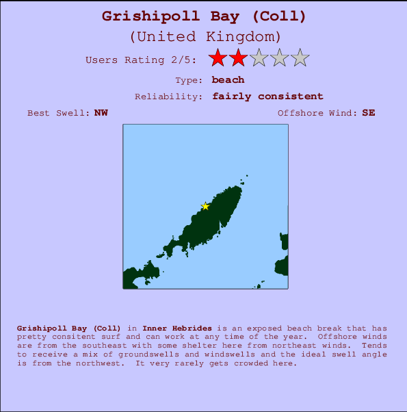 Grishipoll Bay (Coll) mapa de ubicación e información del spot