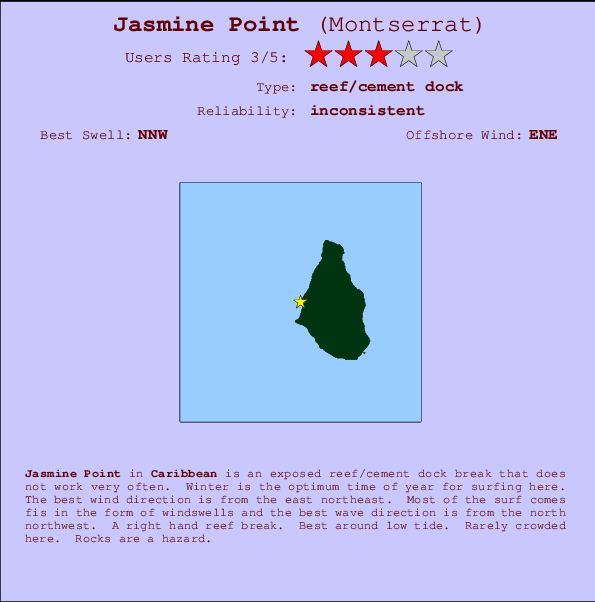 Jasmine Point mapa de ubicación e información del spot