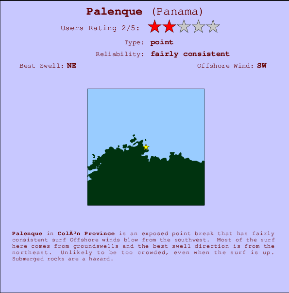 Palenque mapa de ubicación e información del spot