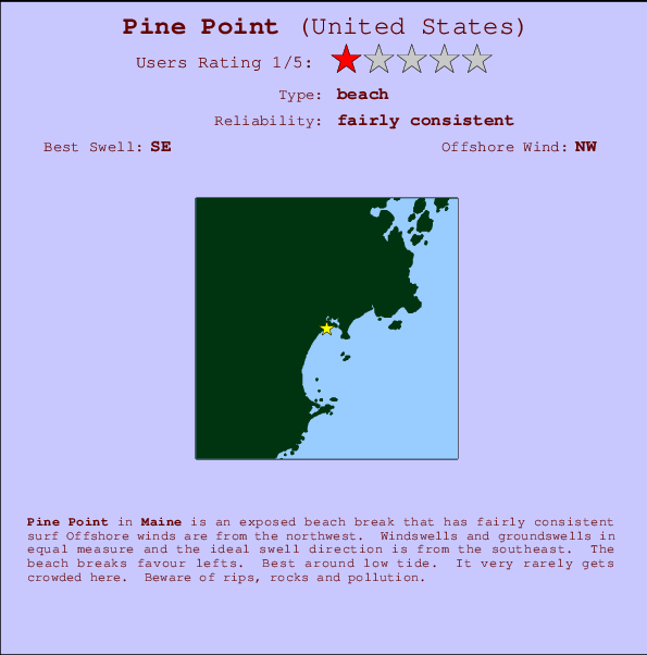 Pine Point mapa de ubicación e información del spot