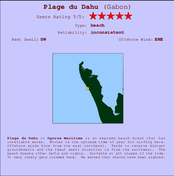 Plage du Dahu mapa de ubicación e información del spot