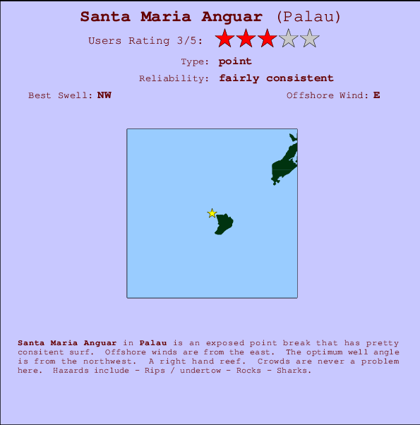 Santa Maria Anguar mapa de ubicación e información del spot