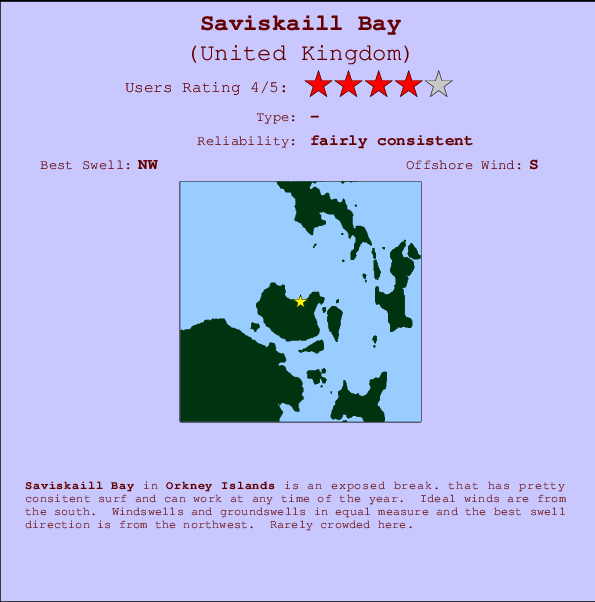 Saviskaill Bay mapa de ubicación e información del spot