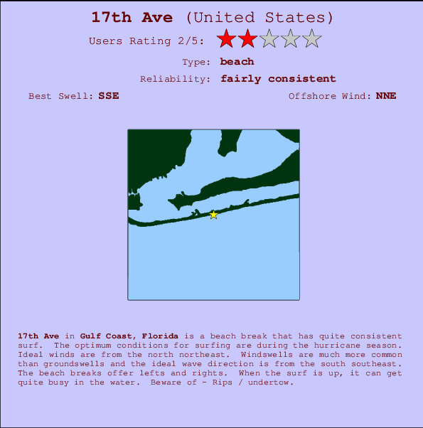 17th Ave mapa de ubicación e información del spot