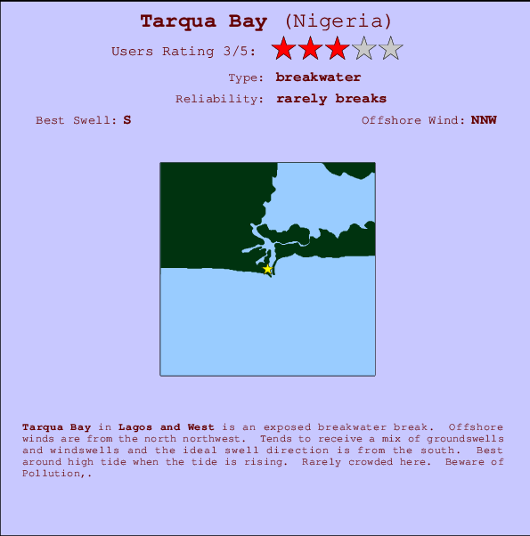 Tarqua Bay mapa de ubicación e información del spot