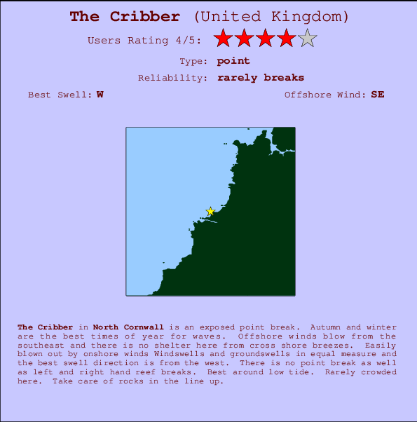 The Cribber mapa de ubicación e información del spot