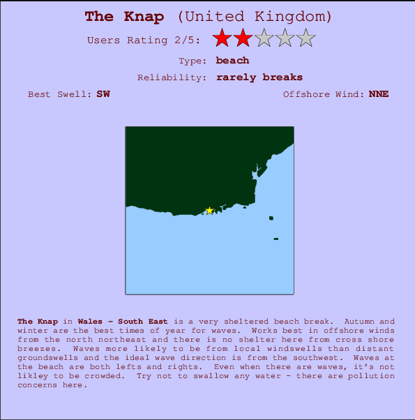 The Knap mapa de ubicación e información del spot