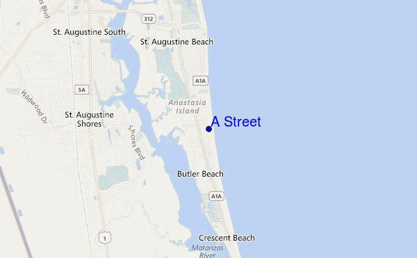 mapa de ubicación de A Street