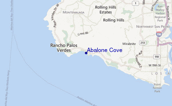 mapa de ubicación de Abalone Cove