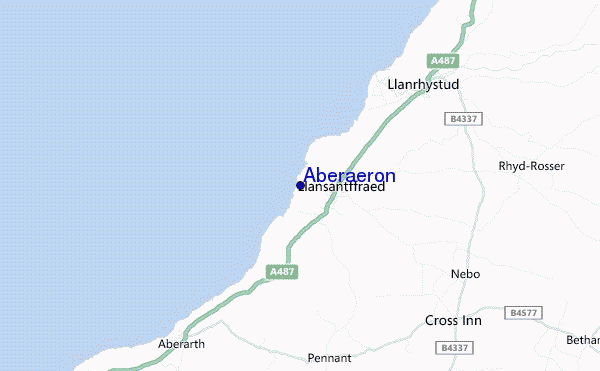 mapa de ubicación de Aberaeron