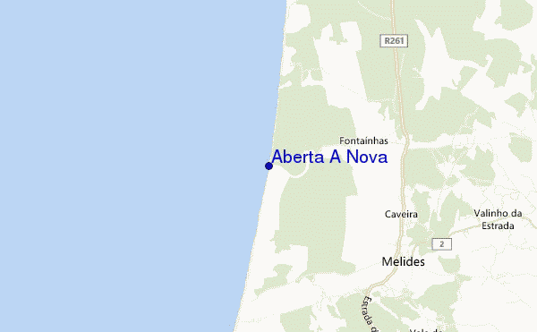 mapa de ubicación de Aberta A Nova
