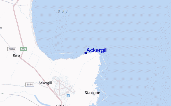 mapa de ubicación de Ackergill