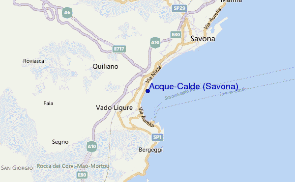 mapa de ubicación de Acque-Calde (Savona)
