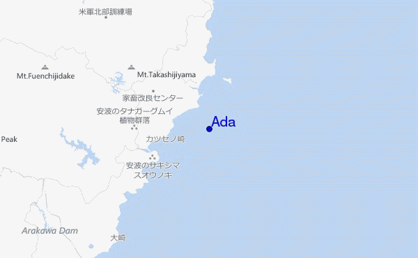 mapa de ubicación de Ada