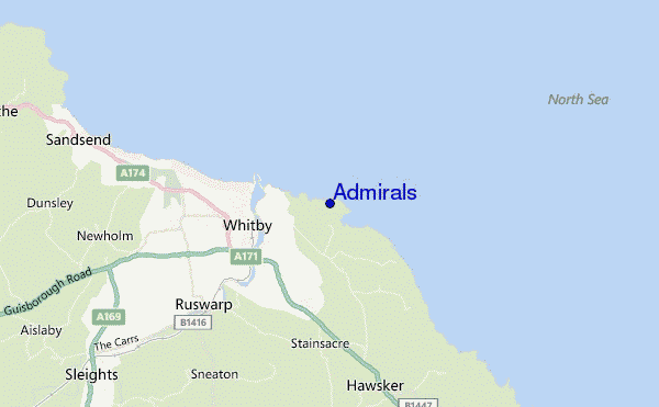 mapa de ubicación de Admirals